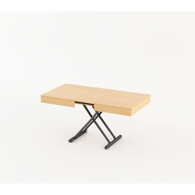Table basse à pousser et tirer, Brun