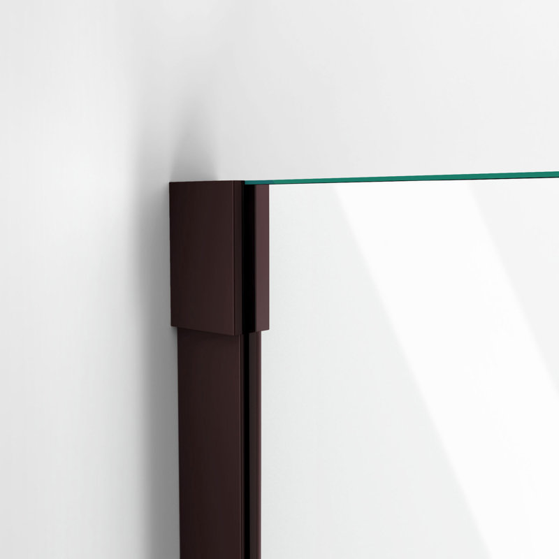 DreamLine Unidoor-X 66 - 66.5 inch W x 72 inch H Frameless Hinged Shower Door in Oil Rubbed Bronze, Oil Rubbed Bronze, 66.5"
