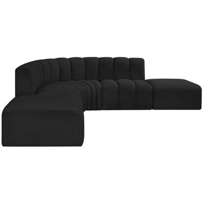 Issic Upholstered Curved Sectional with Ottoman Reversible