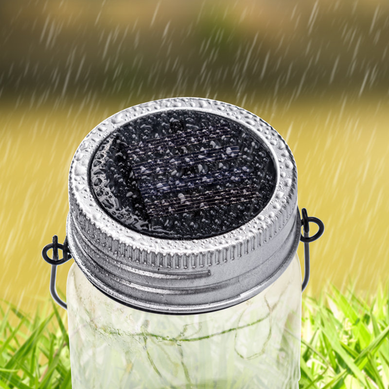 5.3'' Solar Powered LED Mason Jar Lanterns, Set of 6