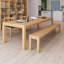 Bureau rectangulaire en bois massif Burlywood-171496390