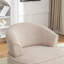 Chaise pivotante rembourrée en polyester avec repose-pieds-561283666