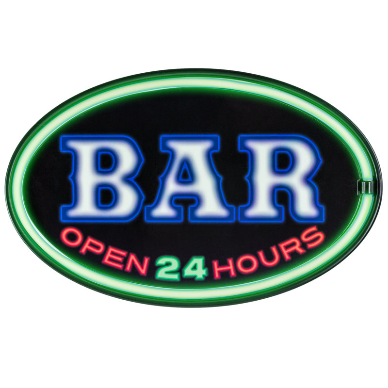 9.5'' Text & Numbers Themed LED Sign