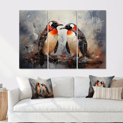 «Penguin Dreamscape I», ensemble d'art mural pingouin