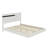 Modern High Gloss 3-Piece Bedroom Set Floating Bed Frame Platform Bed With LED Light & 2 Nightstands