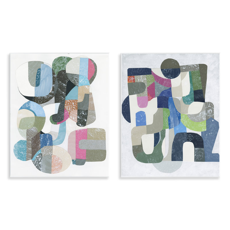 Plaque murale rétro Pastel Geometrics, design par Coco Good