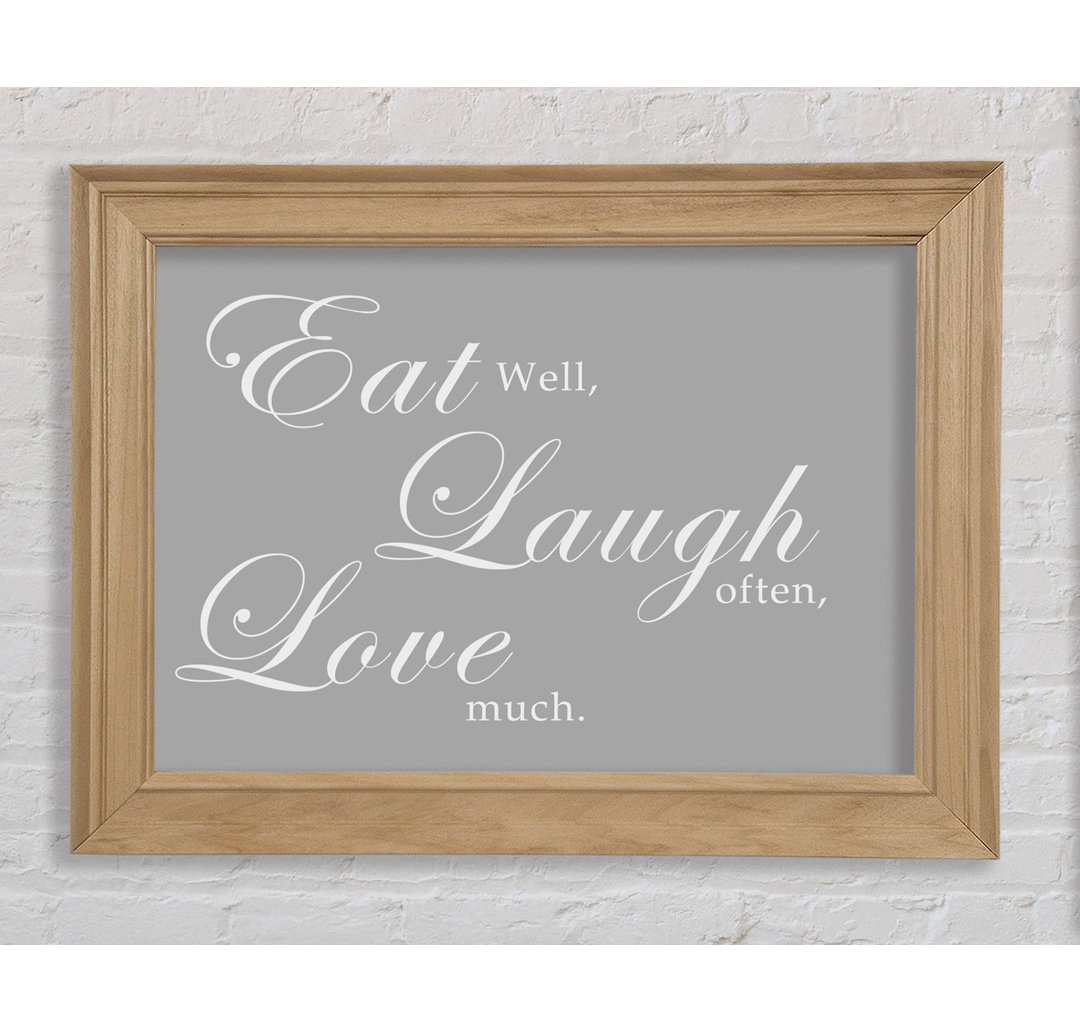 Küche Zitat Eat Laugh Love Wandkunst