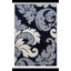 Tapis floral noir / gris-16339827