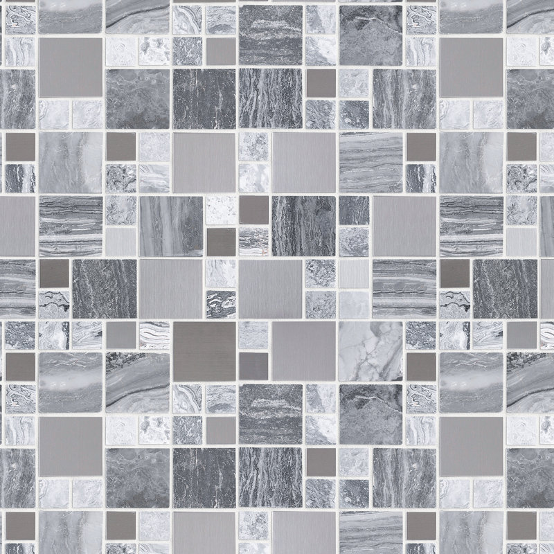 Breeze 11.75'' X 11.75'' Square Versailles Mosaic Wall Tile
