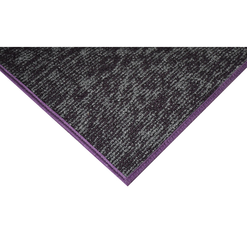 Ensemble de tapis intérieur / extérieur en nylon touffeté à la machine Geometric, Purple, Rectangle 2 pi x 3 pi