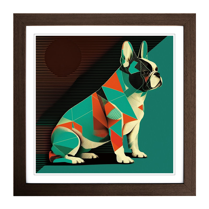 Single Picture Frame Print on Wood, Walnut