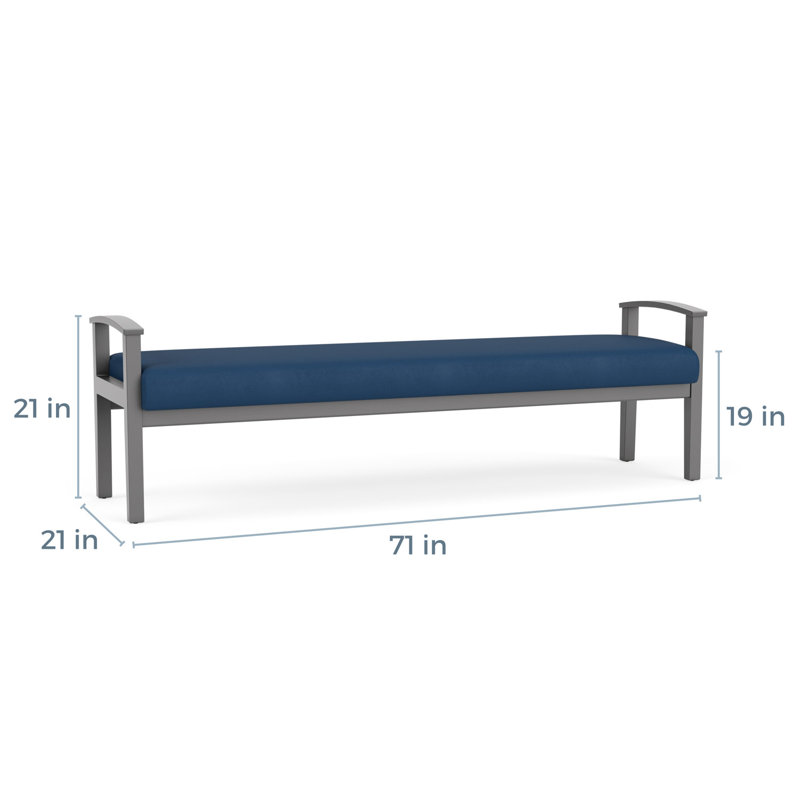 Banc en bois massif Amherst, Étain, Patriot Plus Blue Ridge