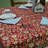 Floral Cotton Block Print Round Tablecloth-1728304989