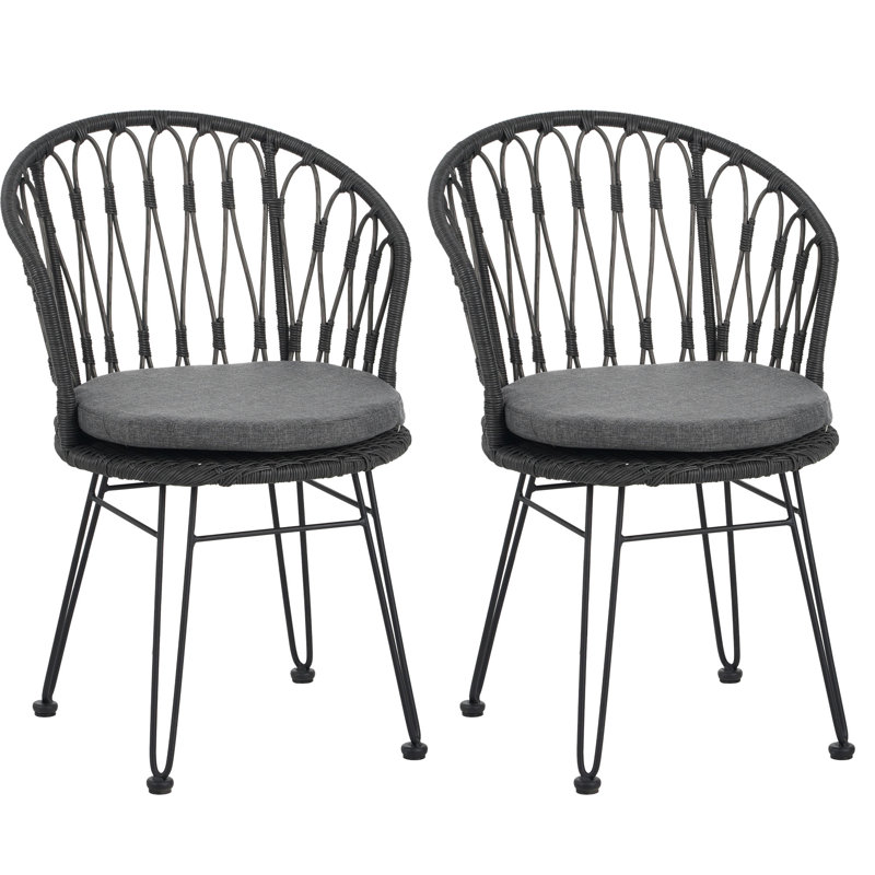 Ensemble de chaises polyvalentes de style industriel avec résistance aux intempéries
