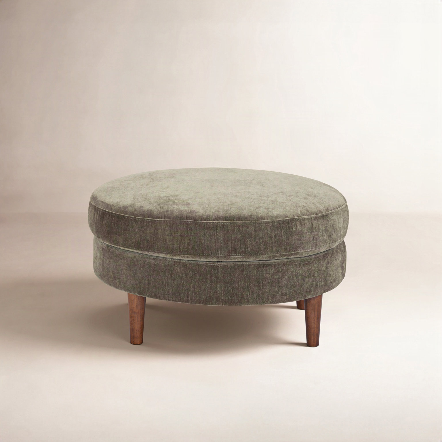 Landen 31" Ottoman, Olive Green Performance Chenille