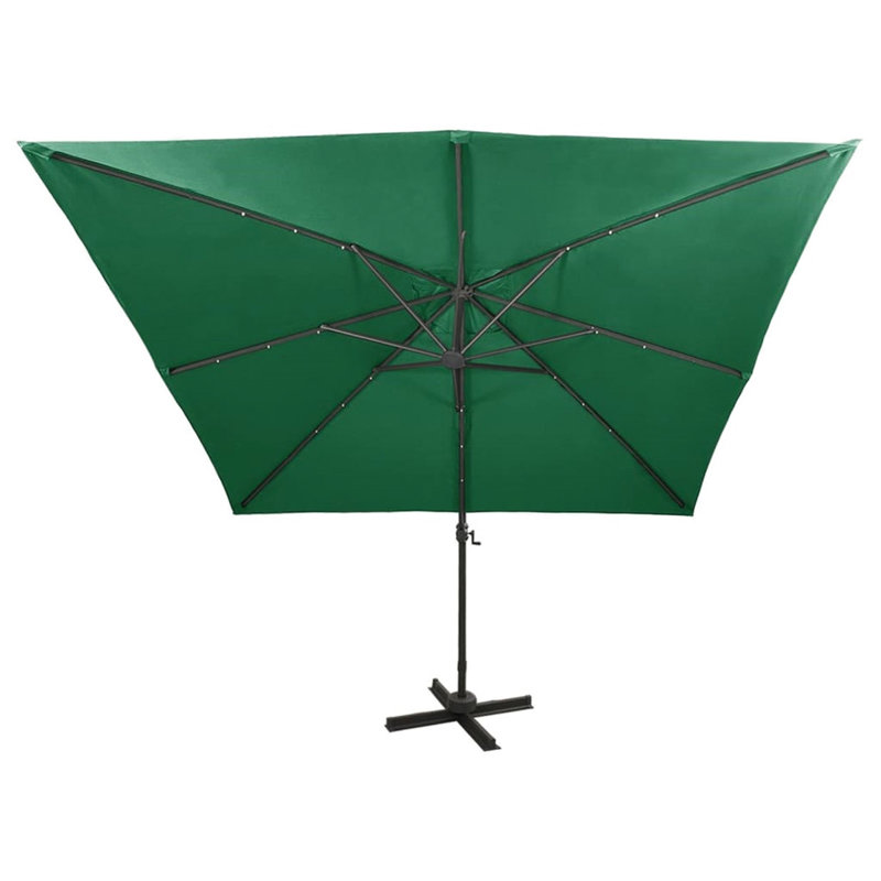 Lucca 300cm Lighted Cantilever Parasol, Green