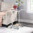 Glass Side Table, Acrylic End Table, Glass Top C Shape Square Table