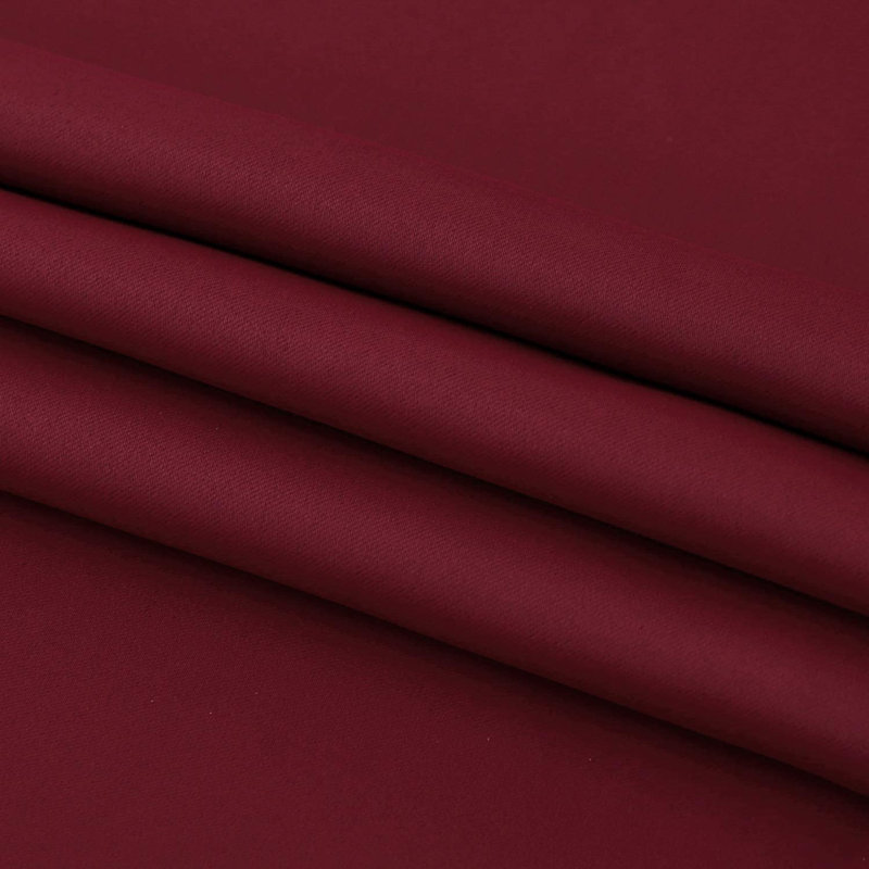 Bianney Blackout Curtain Single Panel, Dark Red, 140 W x 175 D cm