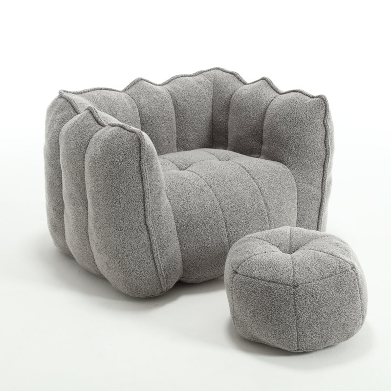 Sofas Upholstered Sofa, Gray Chenille, 23.23" H x 38.58" W x 31.5" D