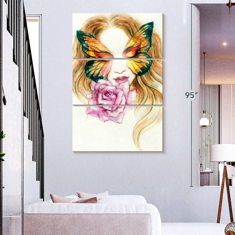Femme papillon Leisha, H 38 po x l 24 po