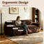 Canapé modulaire 2 places avec tissu moelleux et coussins décoratifs, sans assemblage requis avec éponge haute densité 32D-1375342756