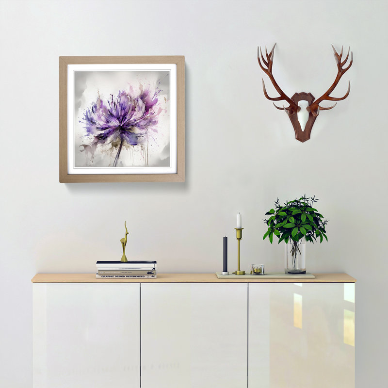 Single Picture Frame Print on Wood, Oak Framed