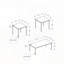 Ensemble de tables basses 3 pièces avec stratifié taupe foncé et structure en métal noir-1626720192-1626720195
