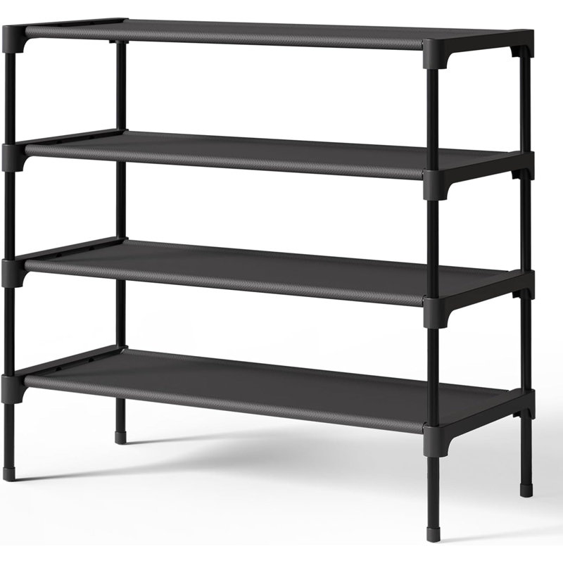 Black X-large Non-woven Stackable Shoe Organizer Rack 