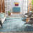 Adamski Chevron Blue/Gray Indoor/Outdoor Area Rug-2107854422