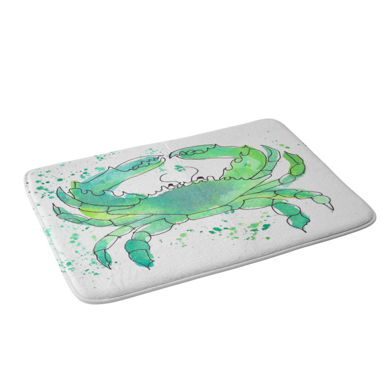 Tapis pour salle de bain crabe en mousse de mer