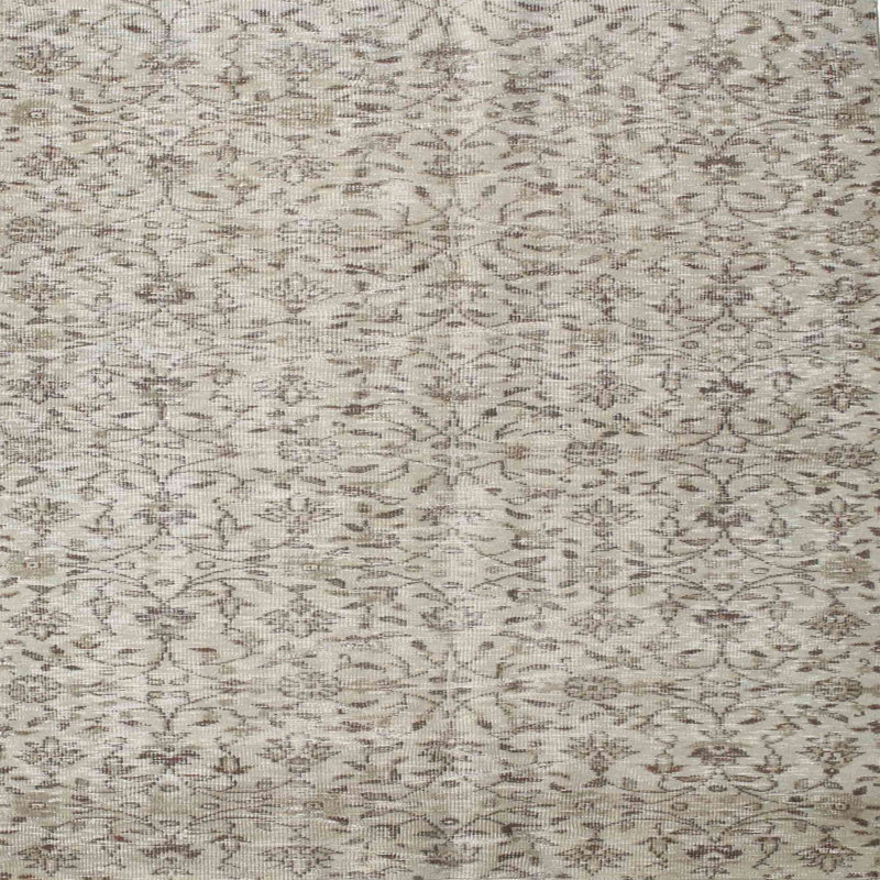Tapis floral gris, Carré 8 pi