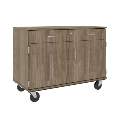 Mobile 2 Compartment Manufactured Wood Classroom Cabinet
