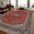 Khusbu Distressed Ghafoor Red Rug