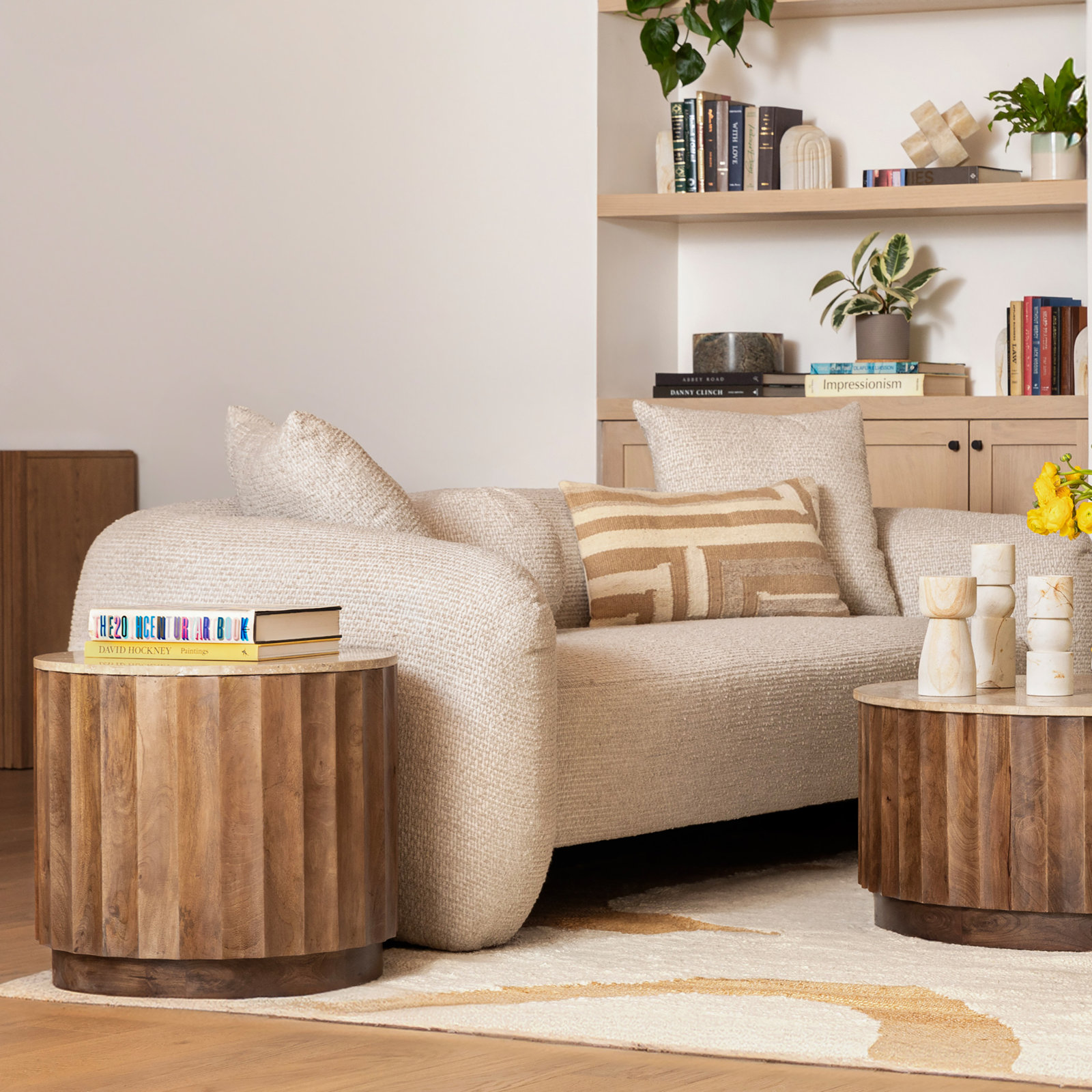 Gaige Stone End Table