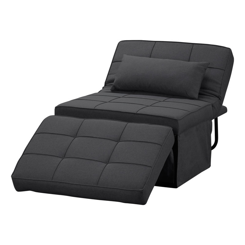 Fauteuil convertible 72 po Horwood, Mélange de coton gris foncé