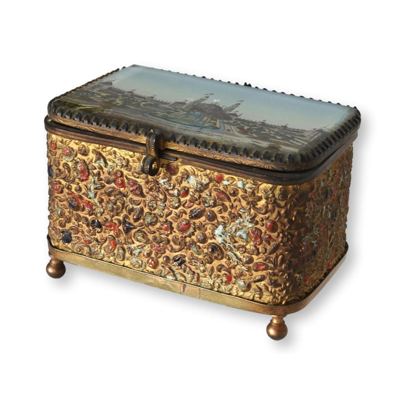 Boîte à bagues en ormolu doré 1878 Exposition française