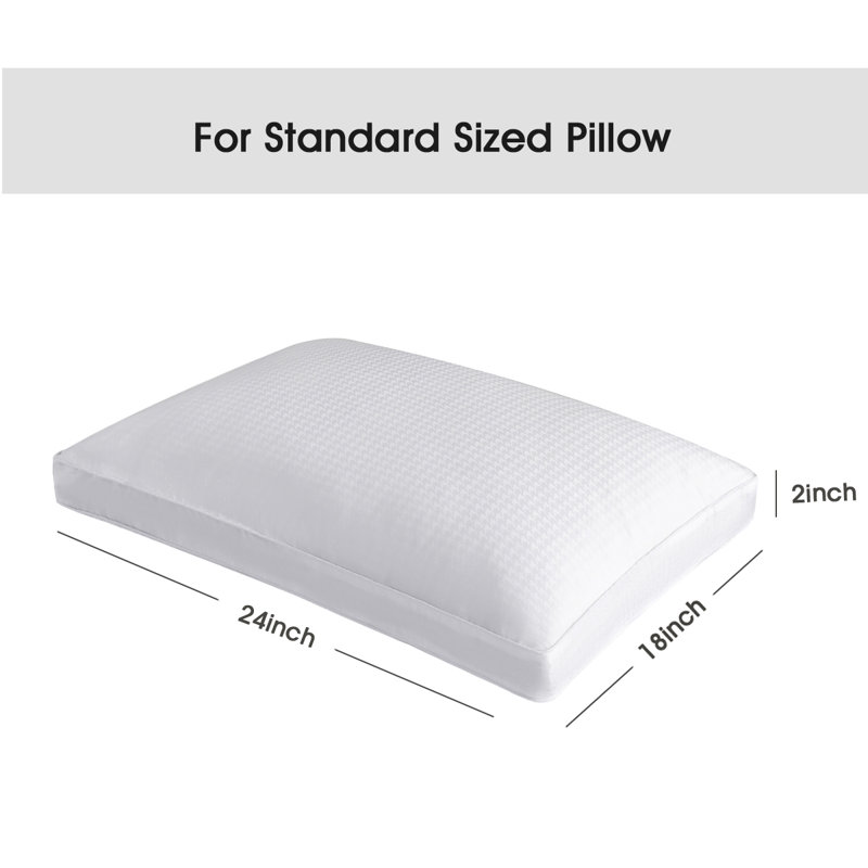 Gusseted Pillow Protector 400TC Cotton Jacquard with YKK Zipper Closure, Twin