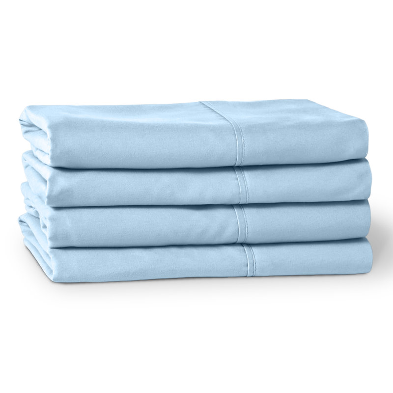 Ultra-Soft Microfiber Pillowcase, Light Blue, 4 Standard Pillowcases
