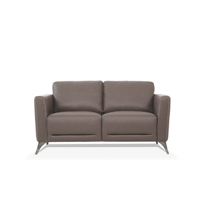 Causeuse 59 po Malaga, cuir taupe