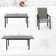 Basima Metal Patio Dining Set with Extendable Rectangular Table