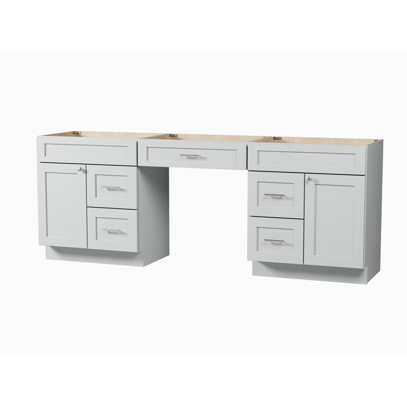 Base de meuble-lavabo double 90 seulement, Gris