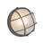 1-light 9-inch Outdoor Ceiling Mount Light, Black Aluminum Frame With Clear Glass Shade