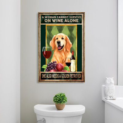 She Also Needs A Golden Retriever - 1 Piece Rectan " She Also Needs A Golden Retriever "