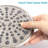 Wall - Mounted Single Handle 6 Spray Pattern Shower Head With Included Valve And Arm, 360° Adjustable Joint On Head, Holes For Easy Maintenance, Brushed Nickel Plastic Design Functions Faucet