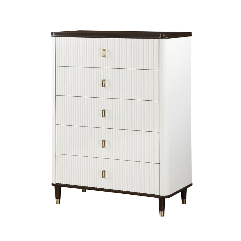 Commode blanche et brune