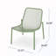 Ensemble de conversation d'extérieur en fer 3 pièces avec 2 chaises en filet et 1 table d'appoint-1434780654
