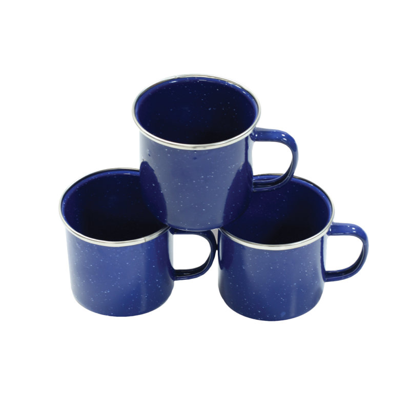 Stansport Deluxe 24-Piece Enamel Tableware Set