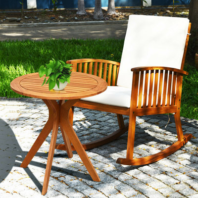 Ensemble de chaises berçantes pour terrasse Briehn
