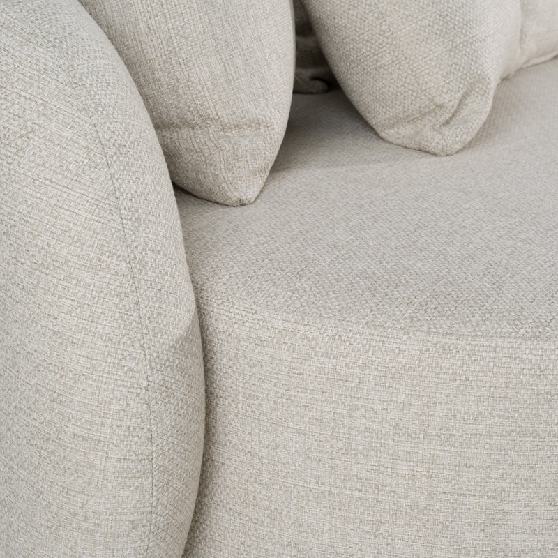 Jahmaya - Canapé d'extérieur 4 places en tissu beige