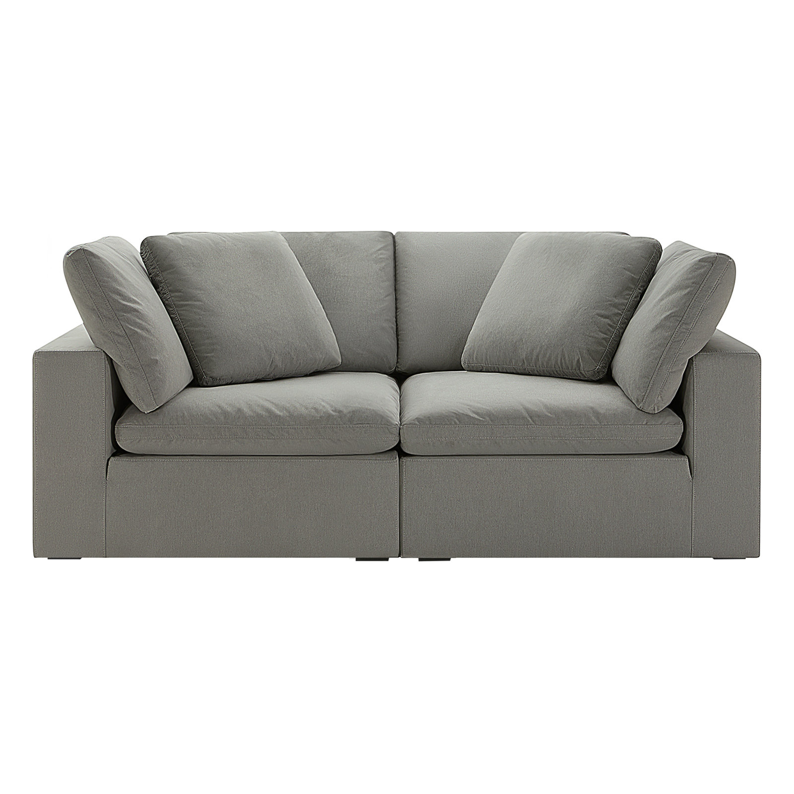 Calana Modular Sectional, Slate, 2 Piece
